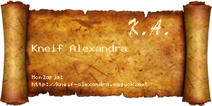 Kneif Alexandra névjegykártya