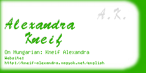 alexandra kneif business card